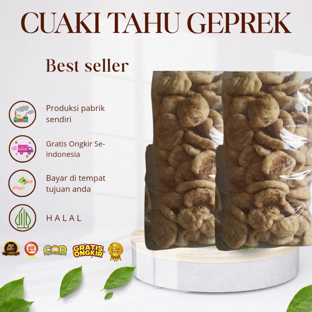 

Toping instan CUANKI GEPREK isi 100 pcs FREE PACKING