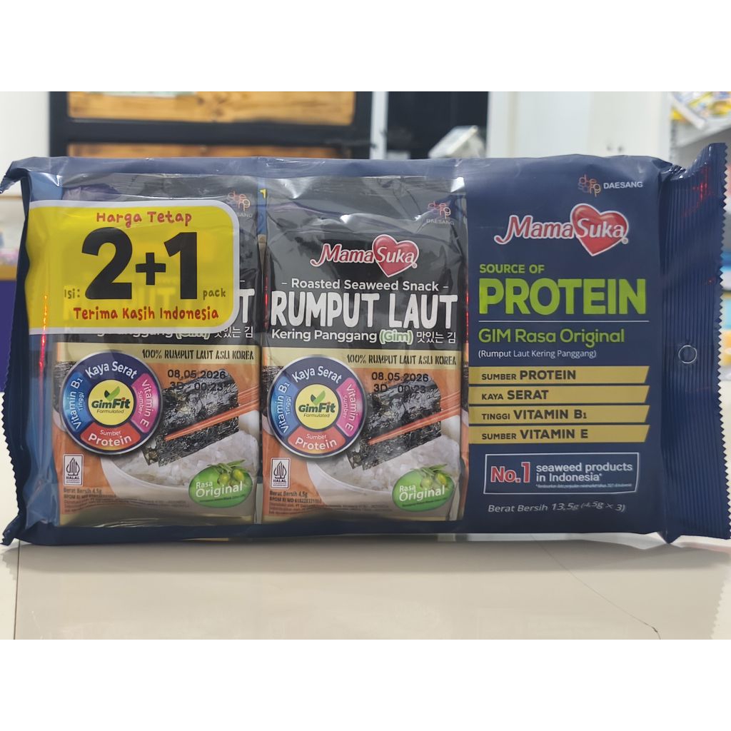 

RUMPUT LAUT MAMASUKA ISI 3 - Rumput laut panggang Original beli 2 isi 3@4,5 gr