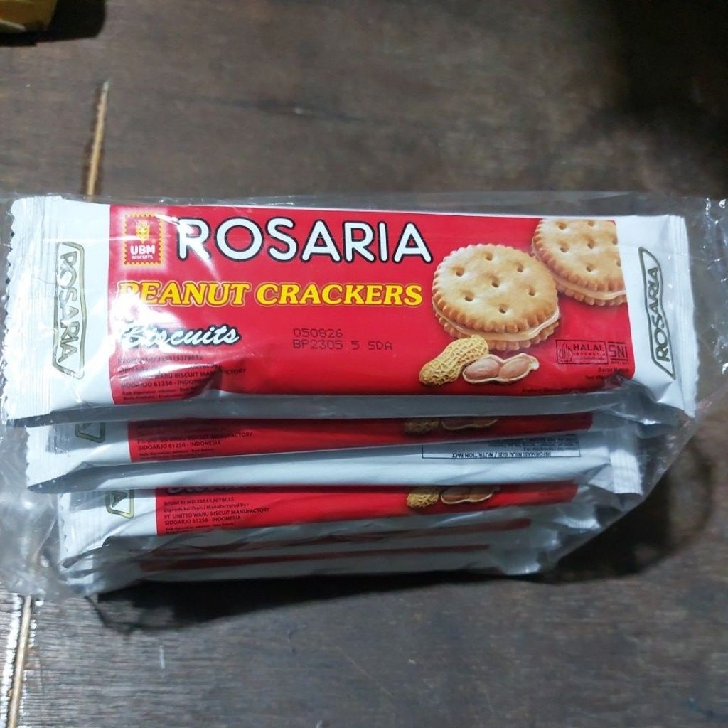 

<perpack>UBM rosaria peanut crackers 1renteng 10pcs x 18gram..