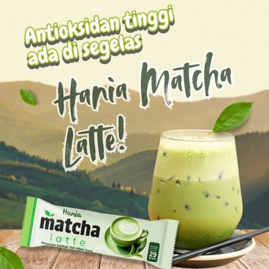 

Matcha Latte Hania 1 pcs | Minuman Teh Hijau | Cocok Untuk Diet