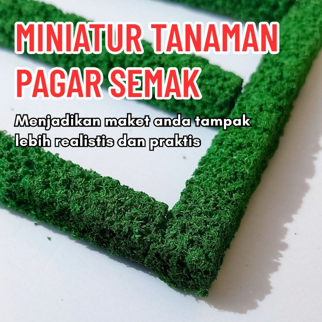 Miniatur Pagar Tanaman Semak | Miniatur Properti Lansekap | Bahan Maket