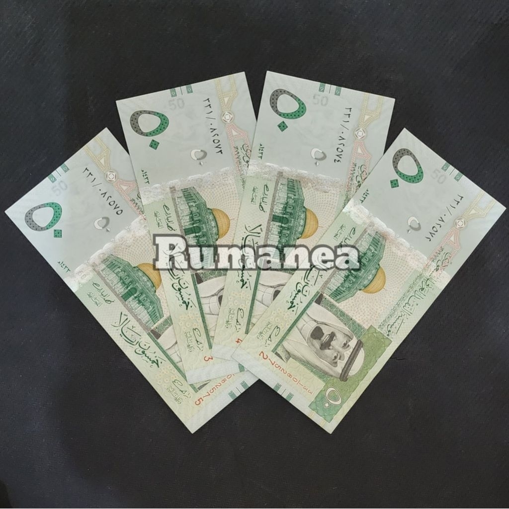 Riyal Arab Saudi Uang Asing Pecahan 50 Riyal Old Series