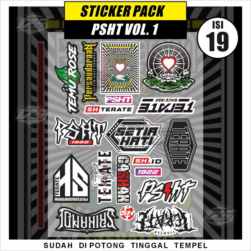 

STIKER PSHT TERATE ISI 19pcs Vol.1 Putih