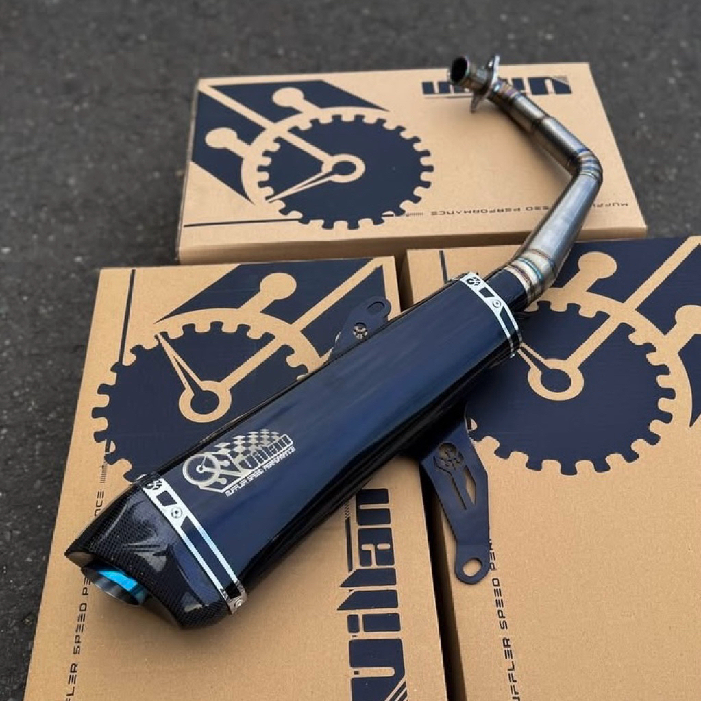 knalpot VILLAN RX1 BLACK | PNP XMAX 250 300