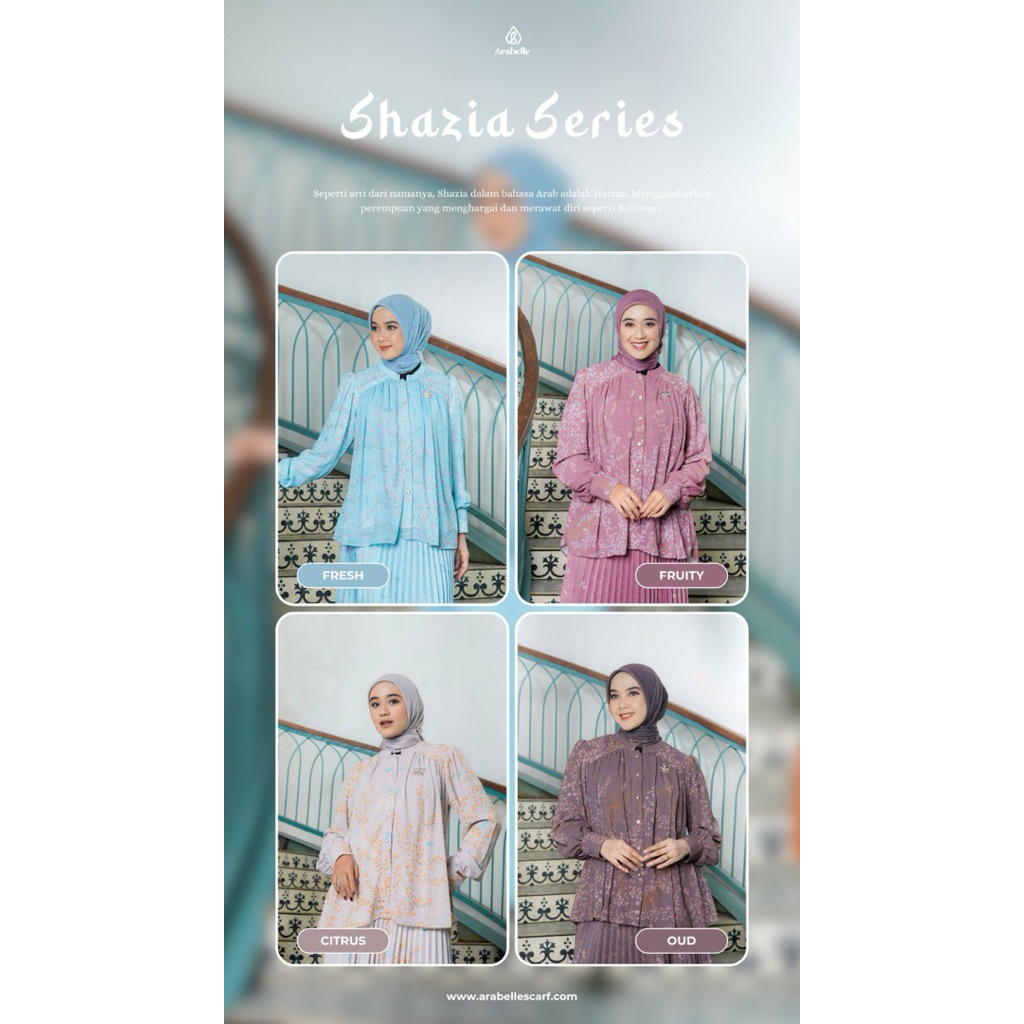 ARABELLE SCRAF SHAZIA BLOUSE CERUTY BABY DOLL PREMIUM MIX RAYON PREMIUM PATERN BY ARABELLE