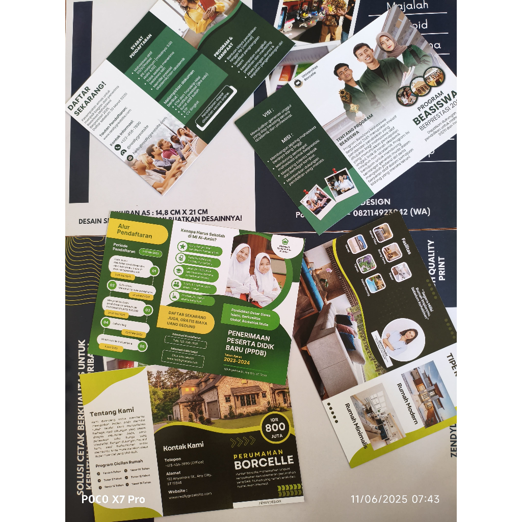 

CETAK BROSUR A5 SATUAN | PRINT BROSUR A5 COSTUM DESAIN SENDIRI ART PAPER 150GR