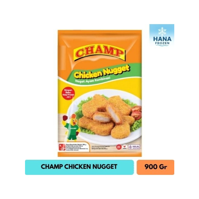 

CHAMP CHICKEN NUGGET, NUGGET AYAM 900 GRAM