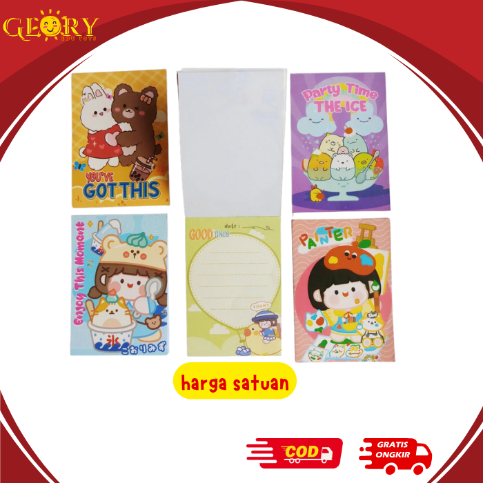 

Buku Memo Notes Kecil Anak Karaker Lucu