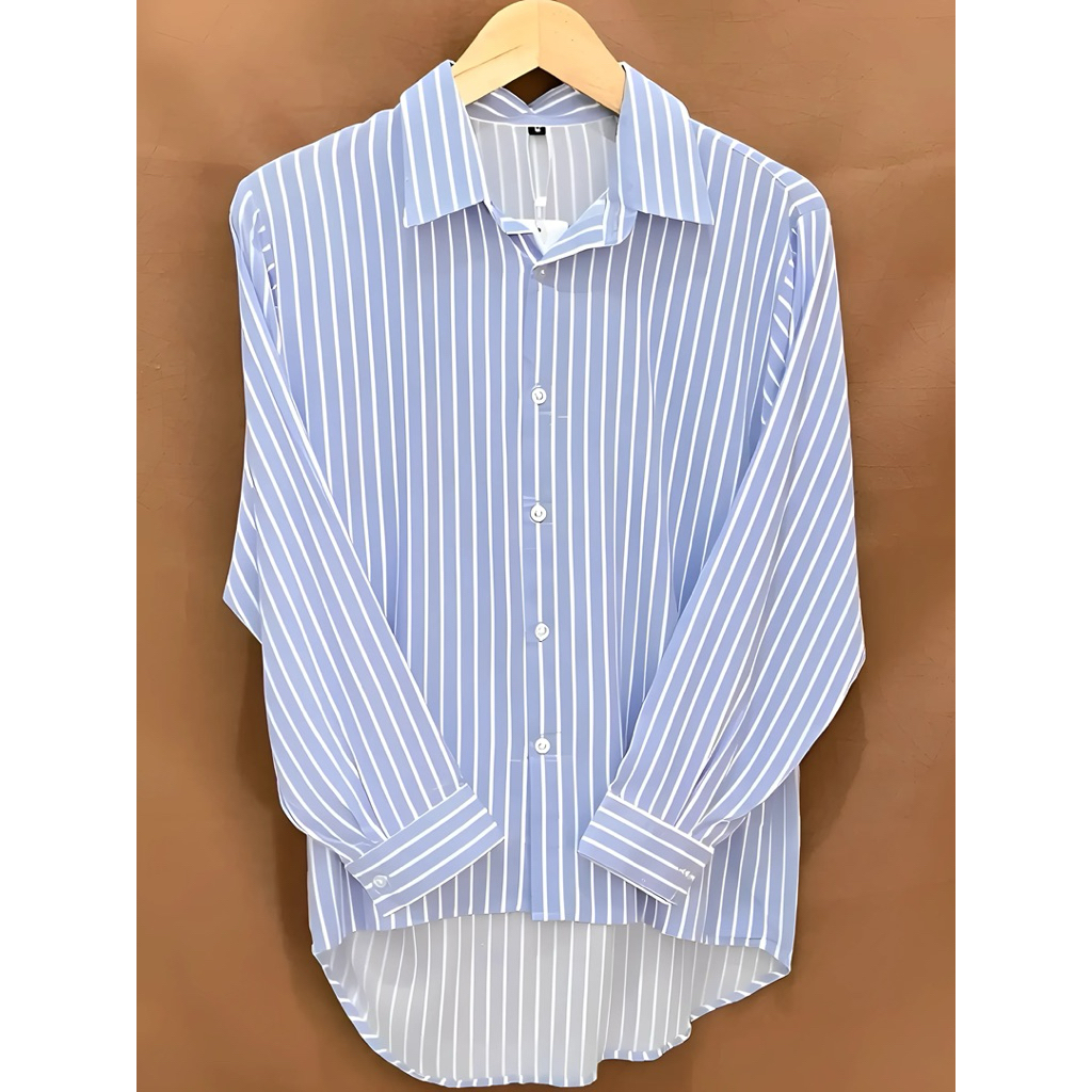 kemeja wanita kerja |kemeja salur |kemeja salur garis|atasan wanita motif salur|kemeja wanita rayon 