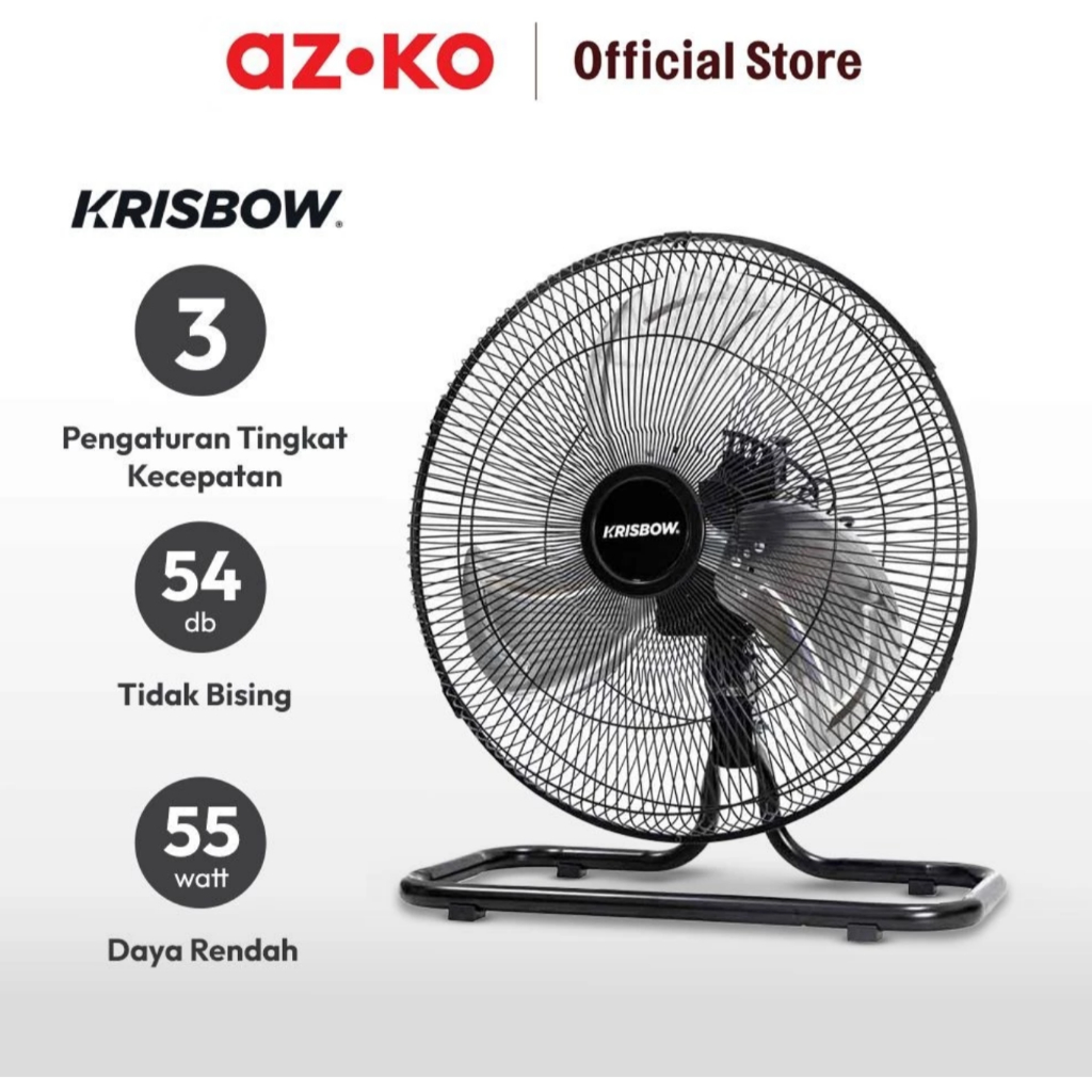 Krisbow 16 Inci Kipas Angin Industrial Fan 2 In 1 Bisa di Dinding 55W