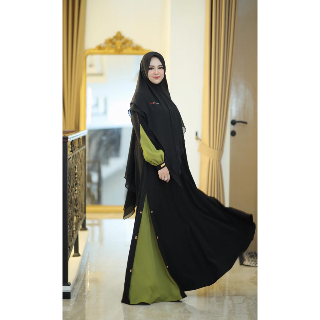Galery iislita | M.Shee | Gamis Branded Set Khimar Syari Muslimah Model Kekinian Bisa COD