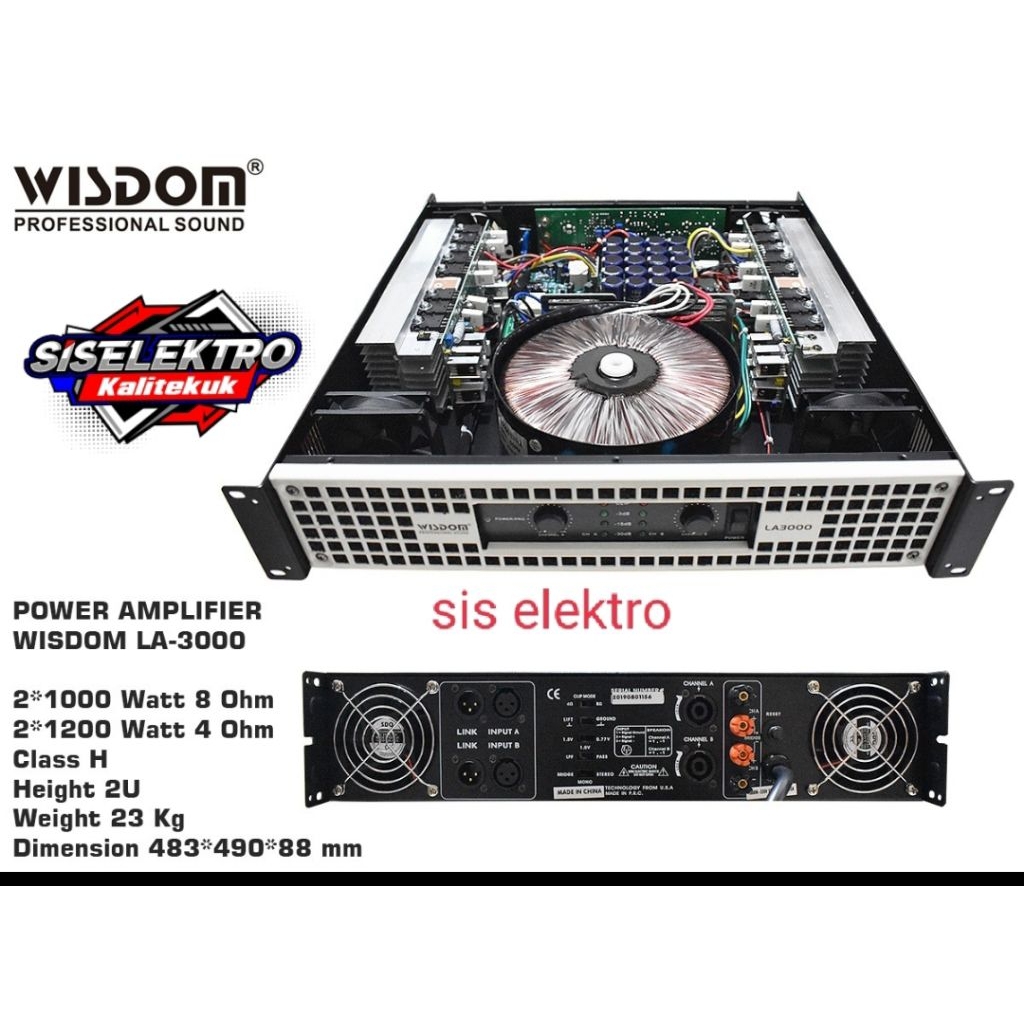 Power amplifier wisdom la 3000 wisdom la3000