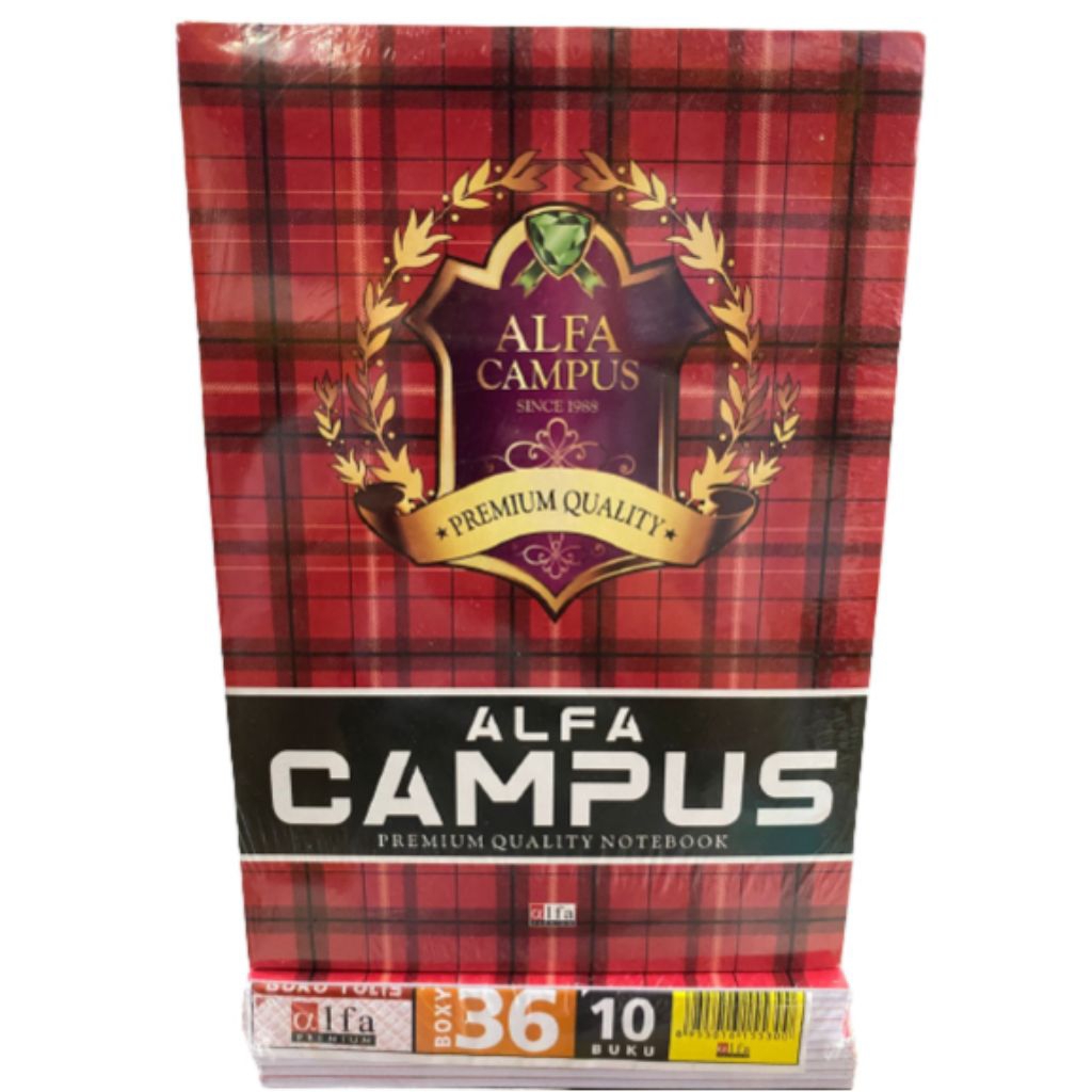

Buku Tulis Alfa Boxy 36 Lembar/Alfa Campus [1 Pack 10 Buku]