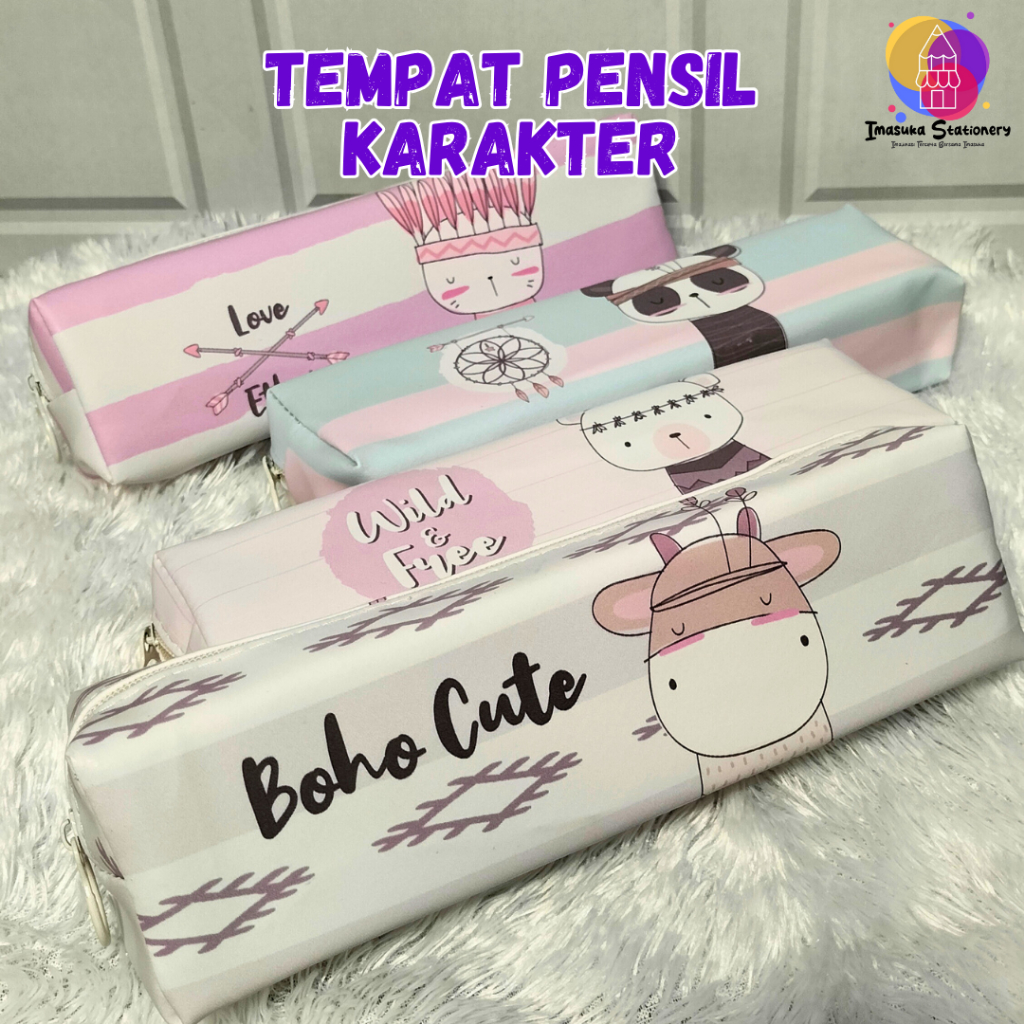 

Tempat Pensil Karakter Lucu / Kotak Pensil Karakter Perempuan Trendy Imasuka Stationery