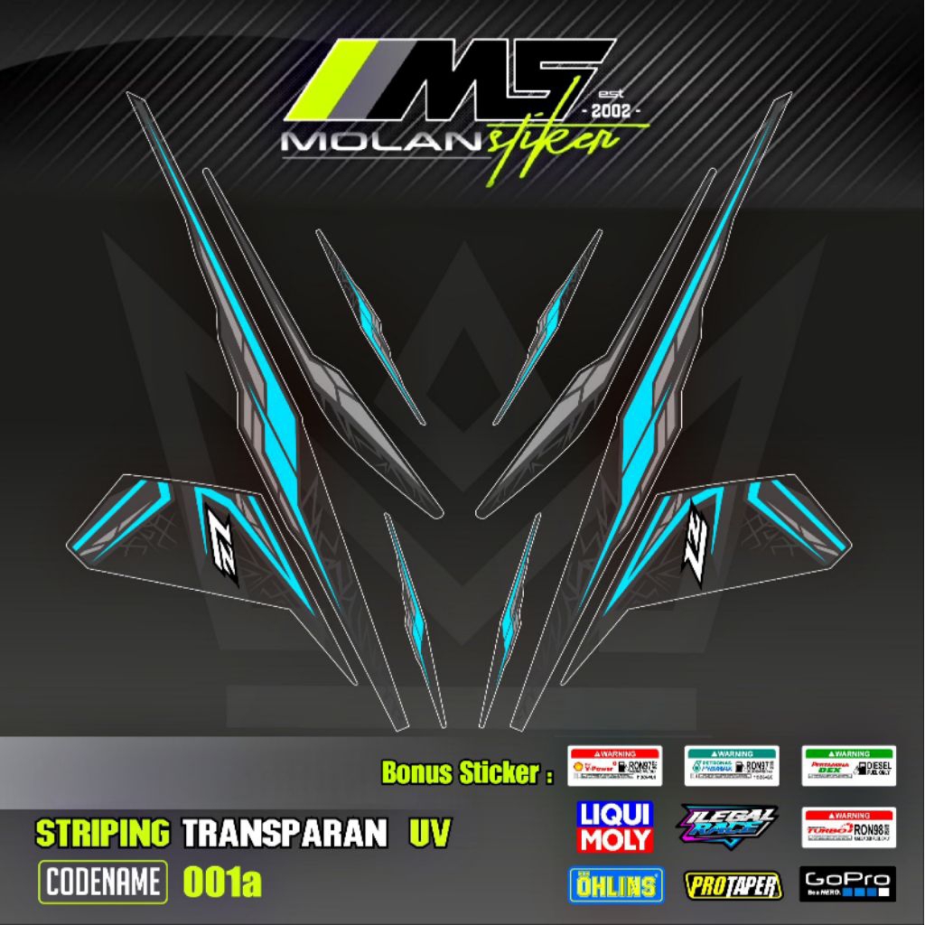 Decal Sticker Striping Variasi Transparan Uv Vega Force 115 New Yamaha Vega Force Spark 115 i Sight 
