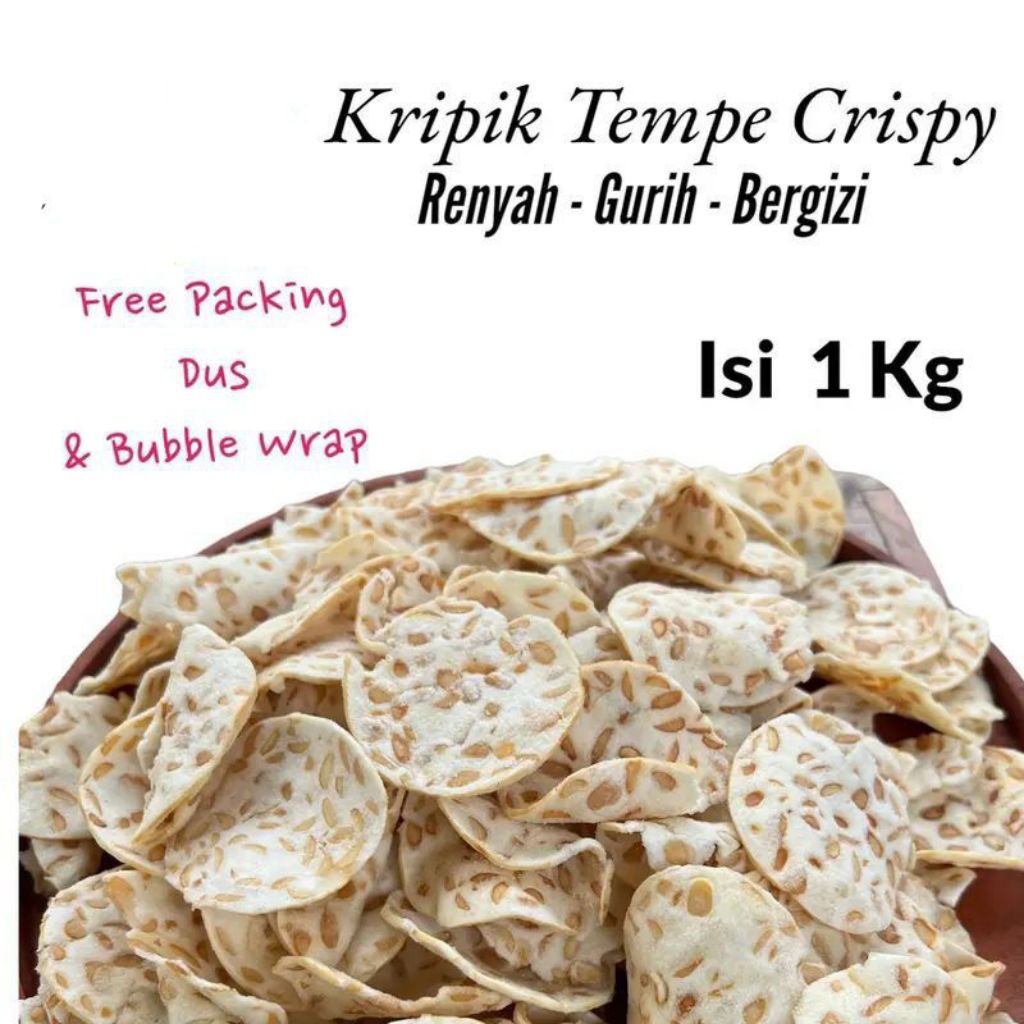 

Kripik tempe sagu 1kg krispi gurih renyah keripik tempe kriuk terenak 1 kg