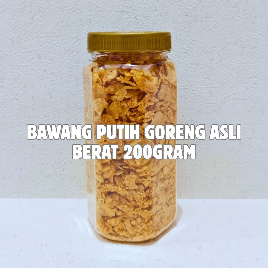 

Bawang Putih Goreng Asli 200gram Original Kemasan Toples