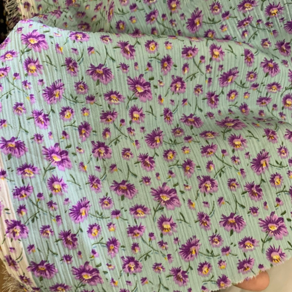 kain crinkle yoryu - kain crinkle yoryu motif - kain yoryu crinkle motif bunga [CD01]