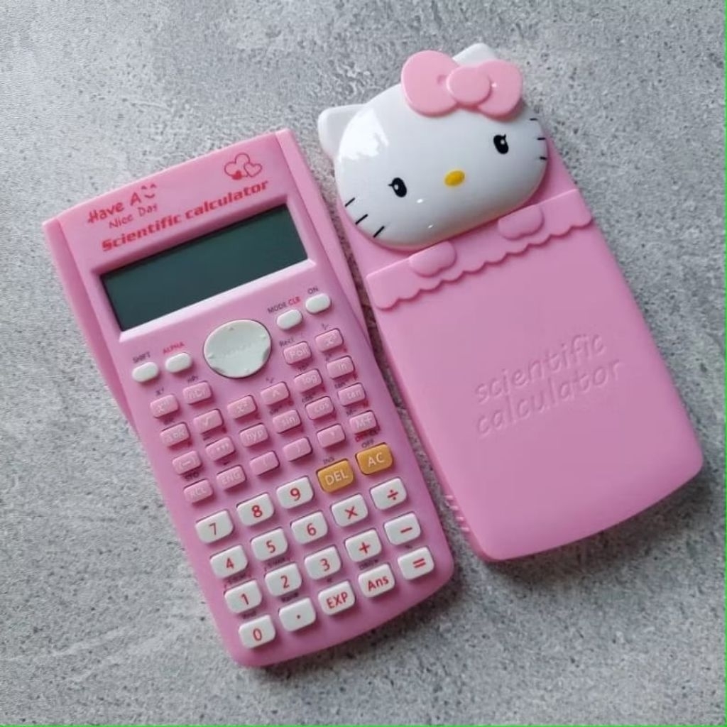 

Kalkulator Anak sekolah - Calculator scientific Ilmiah Hellokitty pink