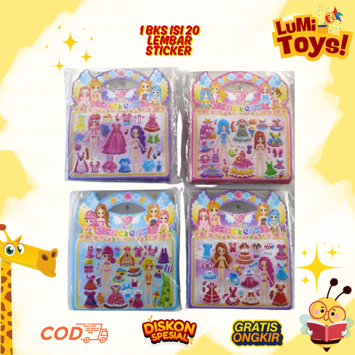 

Sticker Timbul Anak Bentuk Tas 20lembar/pax