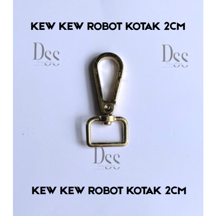 Kew Kew Robot Kotak 2 cm Premium | Pengait Cantelan Tas Besi 2 Cm Premium