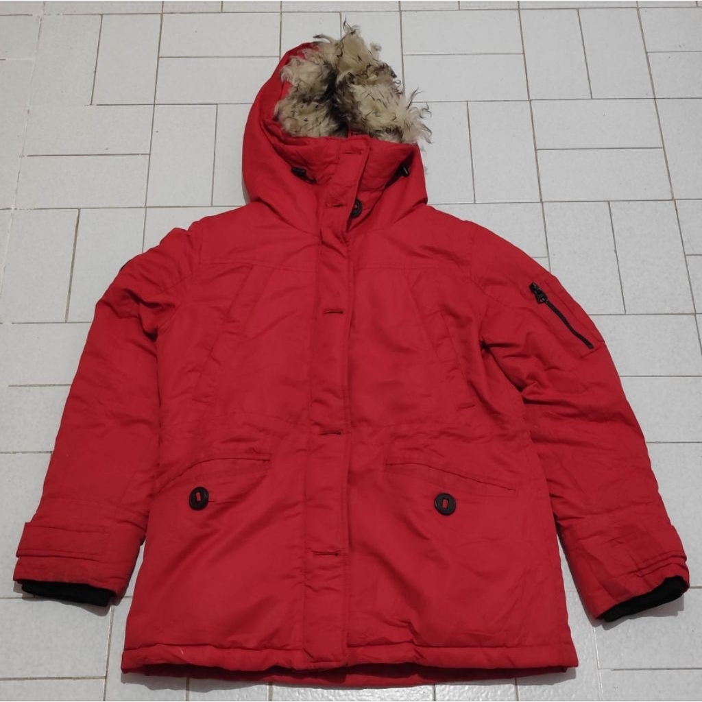 Jaket Winter Parka Bulang Outdoor Spao Merah
