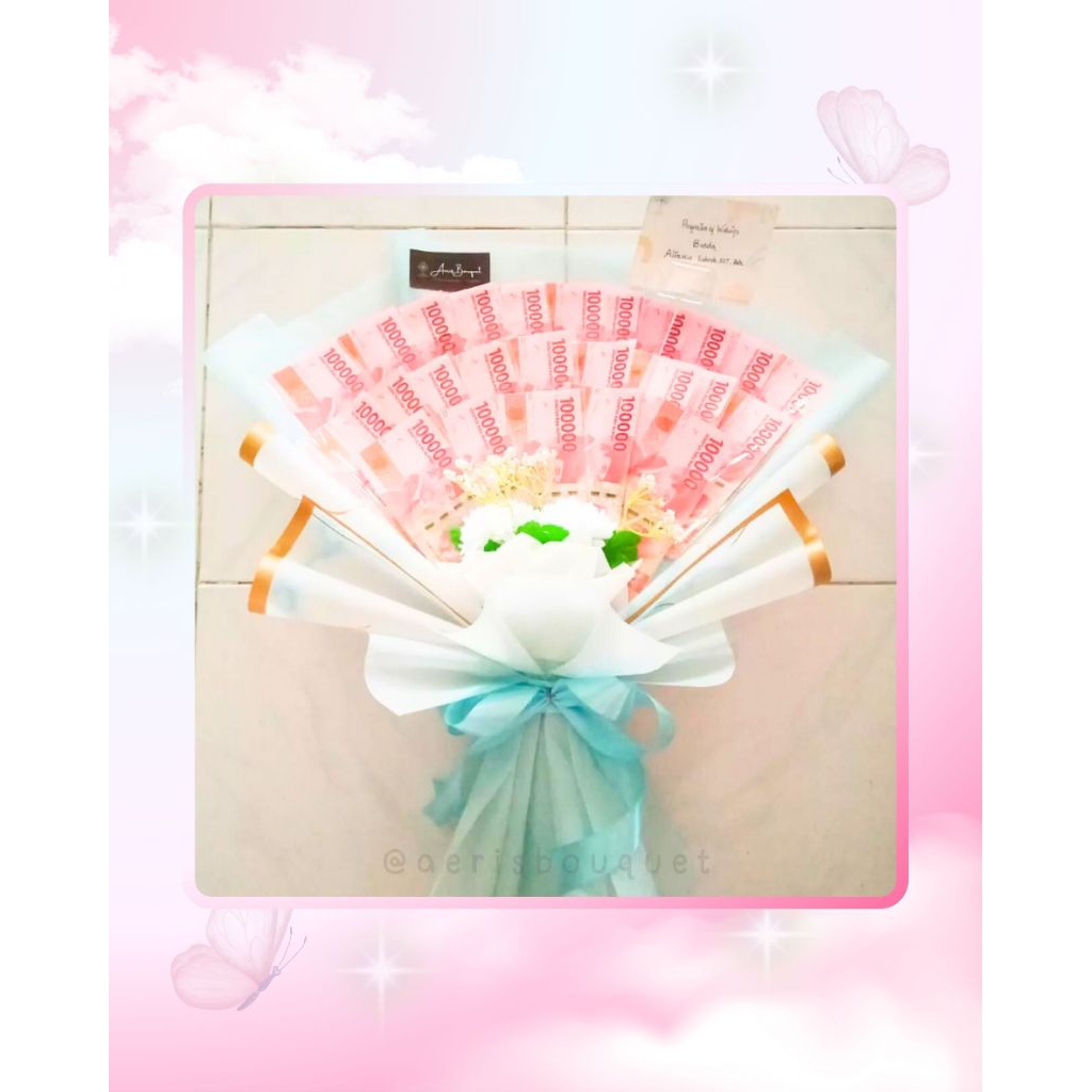 (READY STOCK) AERIS BOUQUET/MEDIUM MONEY BOUQUET 100.000 (5 - 25 LEMBAR)/BUKET UANG 100.000/BUKET MU