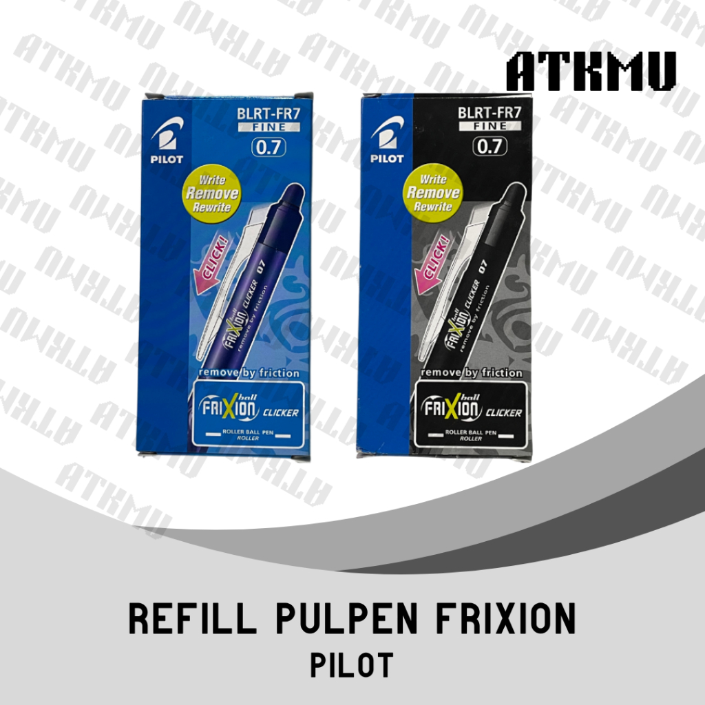 

Ay00! PILOT Pulpen Frixion 0.5mm Warna Hitam dan Biru BLRT-FR7 1 PCS