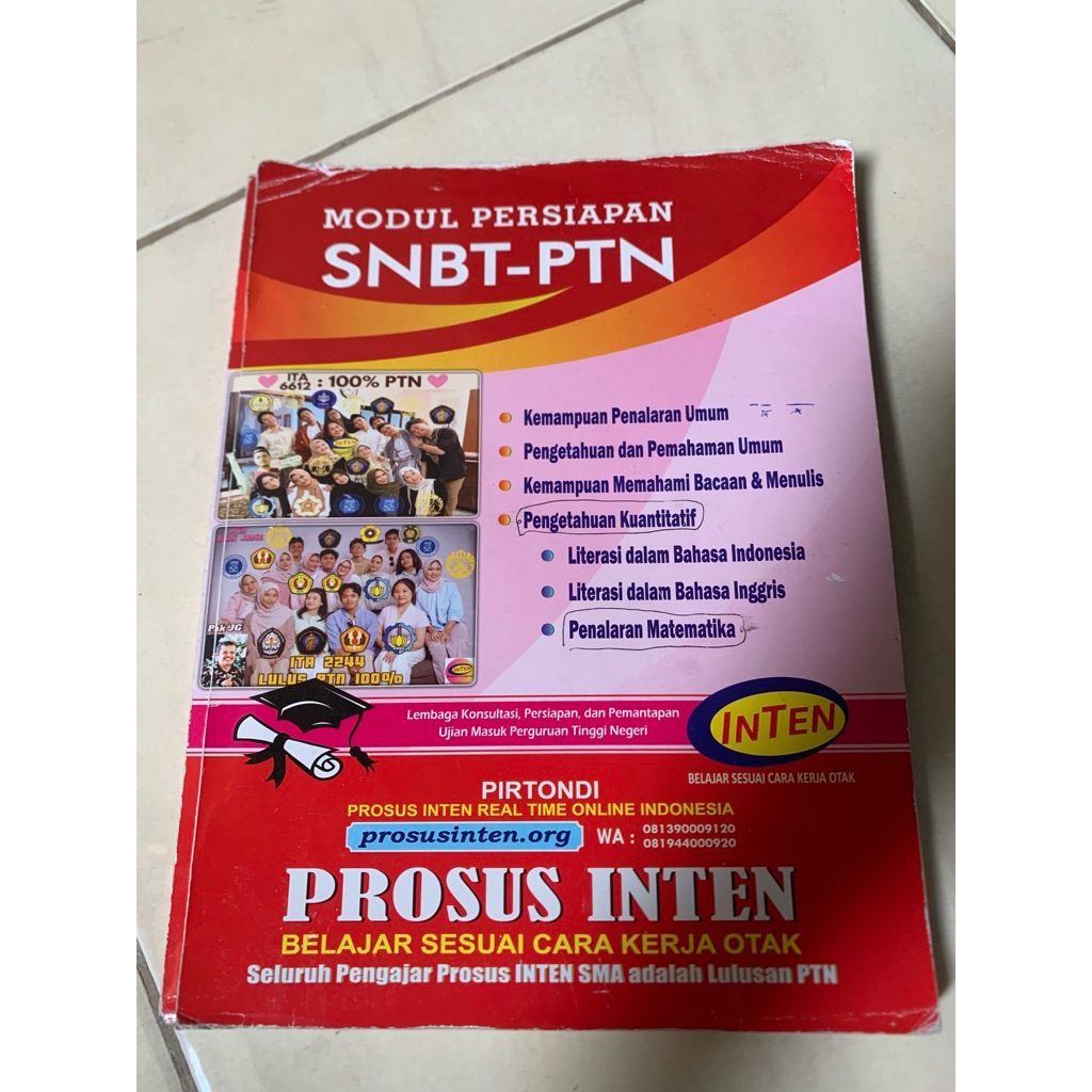 modul persiapan SNBT INTEN 2025 (bonus kertas latsol inten)