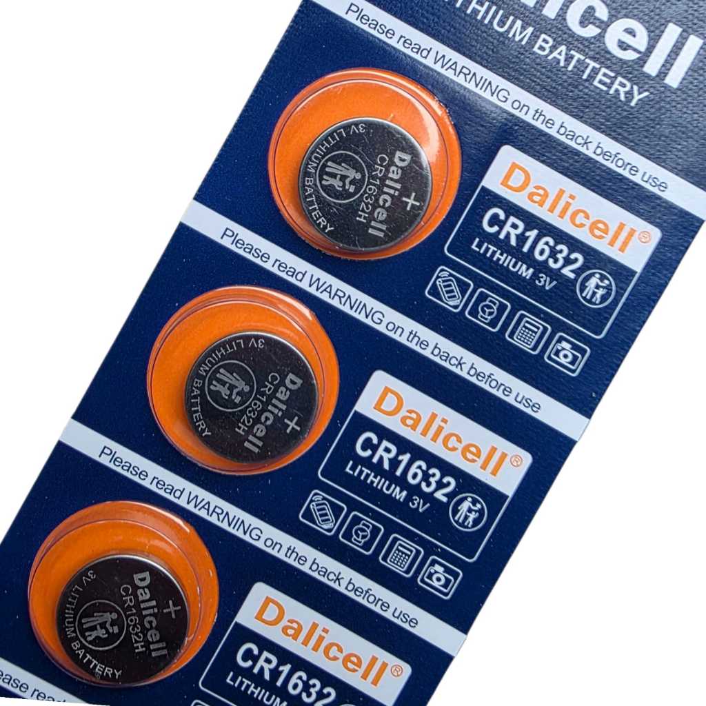 ( HARGA PER LEMBAR ) batre jam tangan batre remot mobil remot motor DALICELL CR 1632 3V isi 5 biji