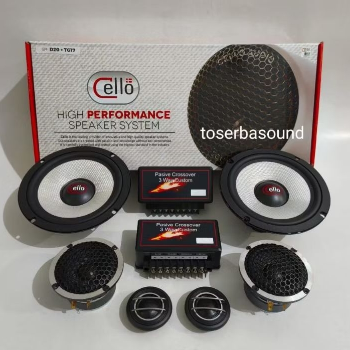 Speaker split 3way Cello TG17 Custom audio mobil