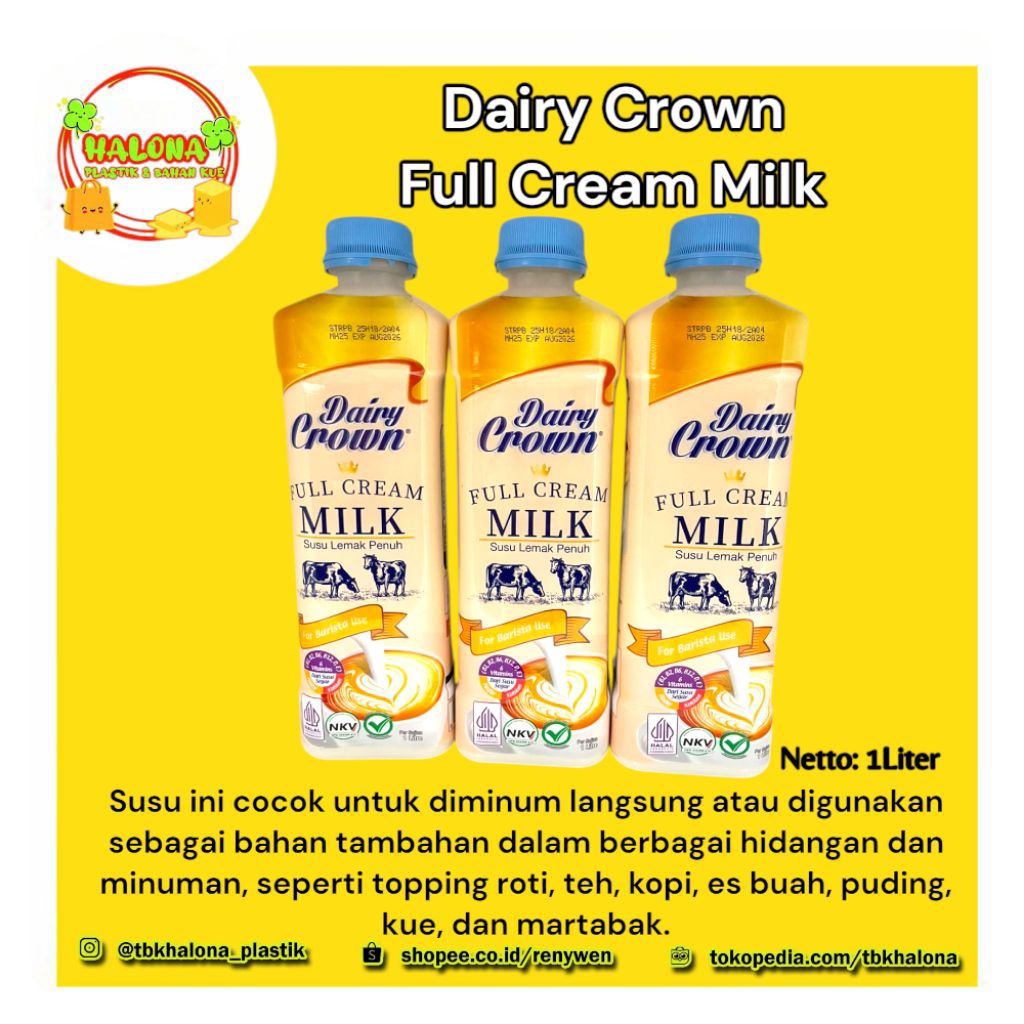 

Uht Dairy Crown kemasan 1L