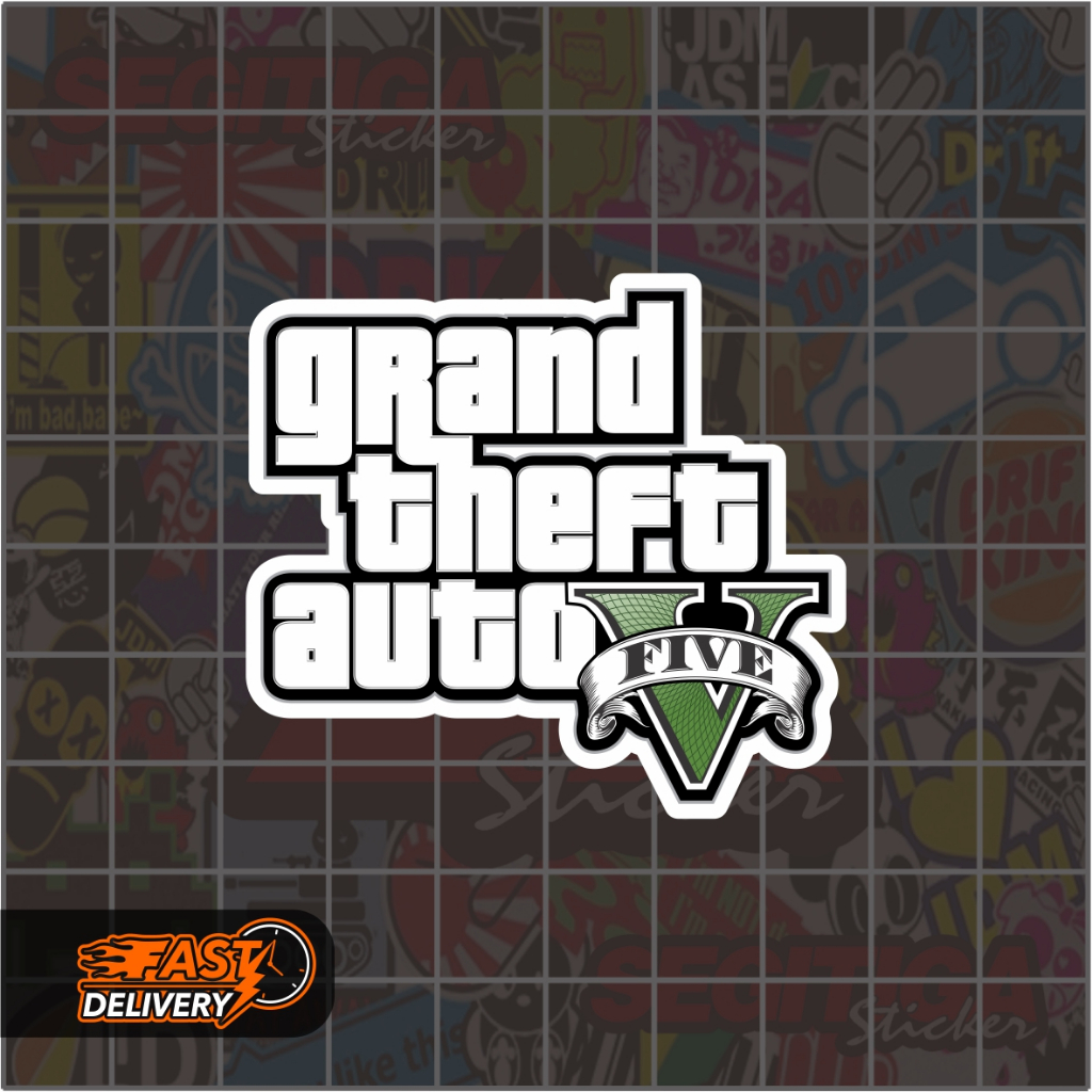 

Sticker Grand Theft Auto V GTA 5 Ukuran 5.5 x 5 Cm