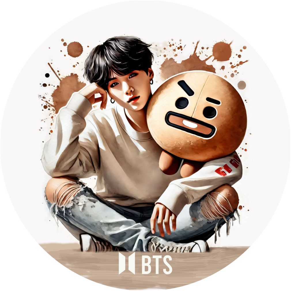 

Sticker Embos BTS BT21 Kawaii Style | Stiker PVC Timbul 3D | Stiker BTS Karakter Kartun