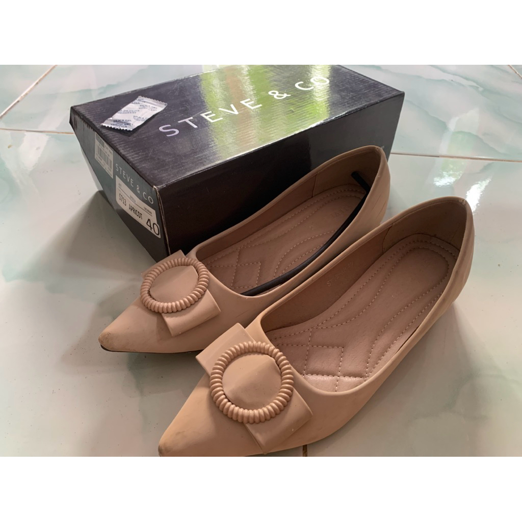 SALE PRELOVED SEPATU STEVE N CO CEWE | HEELS | WARNA APRICOT CREAM | SEPATU MURAH