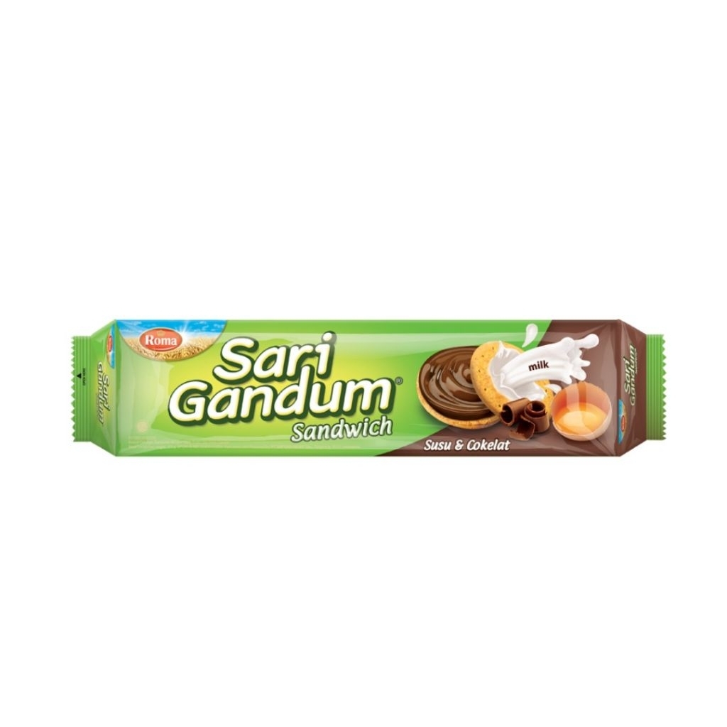 

Roma Sari Gandum Sandwich Susu & Cokelat 108g