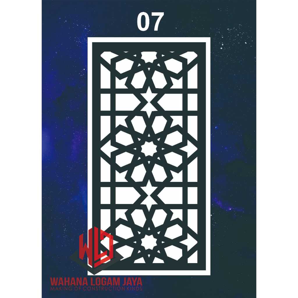 Krawangan Plat Besi Pagar Cutting Laser / Penyekat Ruangan Minimalis / Dekorasi Plavon Kanopi Ukir