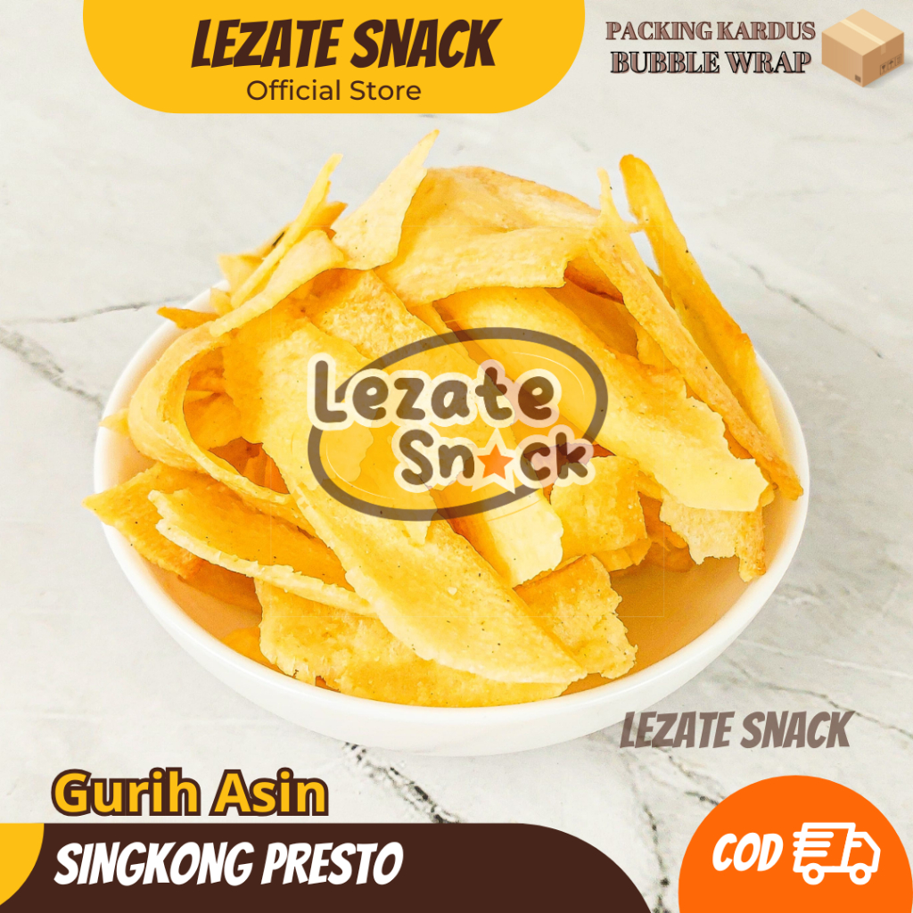 

Ceriping Singkong Presto 250GR Murah Kiloan Gurih Renyah / Criping Kripik Singkong Presto Empuk Rasa Original Gurih Bawang SEDAP SNACK