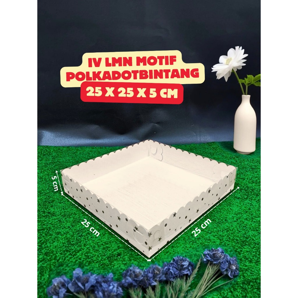

10 Pc Fuji Bo Du Ota Ue Hamper Puding Cae Ivory Motif Poladot Bintang Ema Lanai 25 Cm 25 Cm 5 Cm