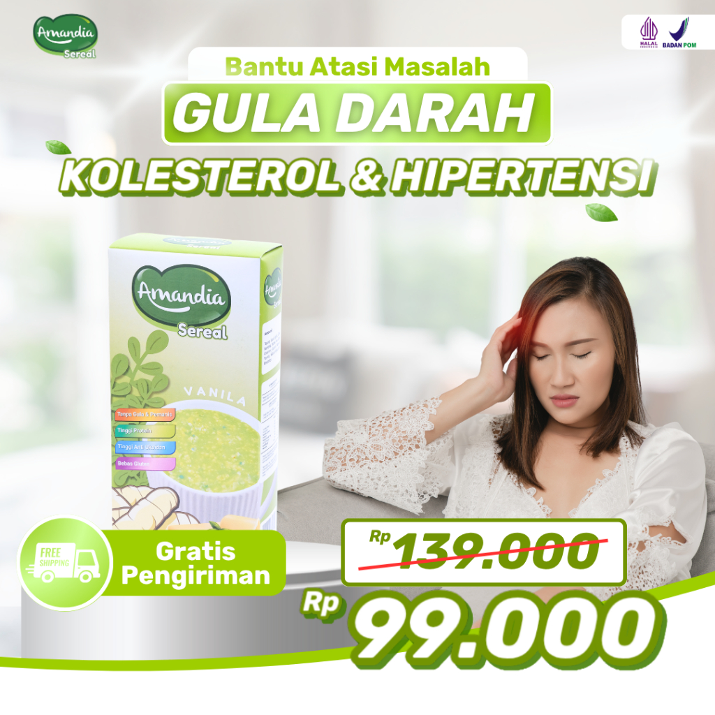 

Sereal Amandia Solusi Turunkan Gula Darah Secara ALAMI Sudah Halal & BPOM Indonesia 300 gram