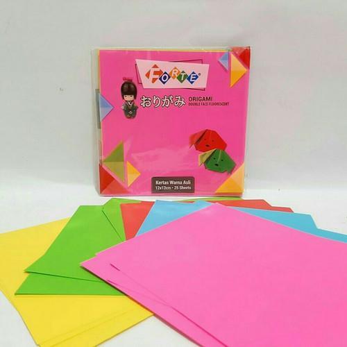 

Kertas Lipat Origami 12 x 12 Forte 2 Sisi Warna (Pak Isi 25 Lembar) - Kerajinan Tangan