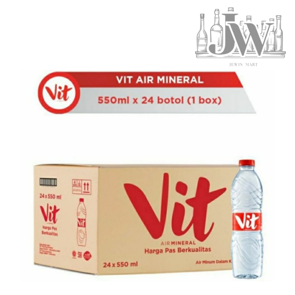 

Air Mineral VIT Botol 550ml Isi @24 500 ml Murah