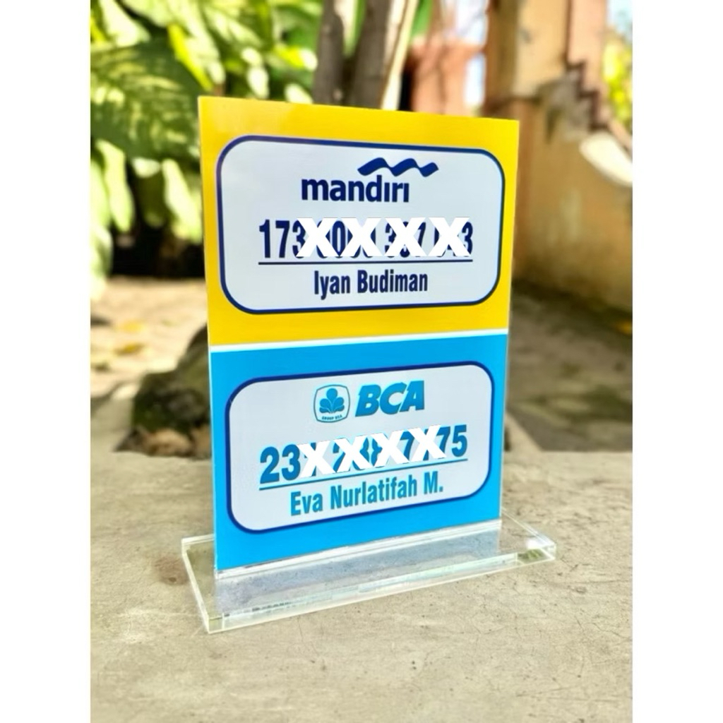 

(BISA COD) AKRILIK MEJA 20x15cm BISA CUSTOM DESAIN REKENING