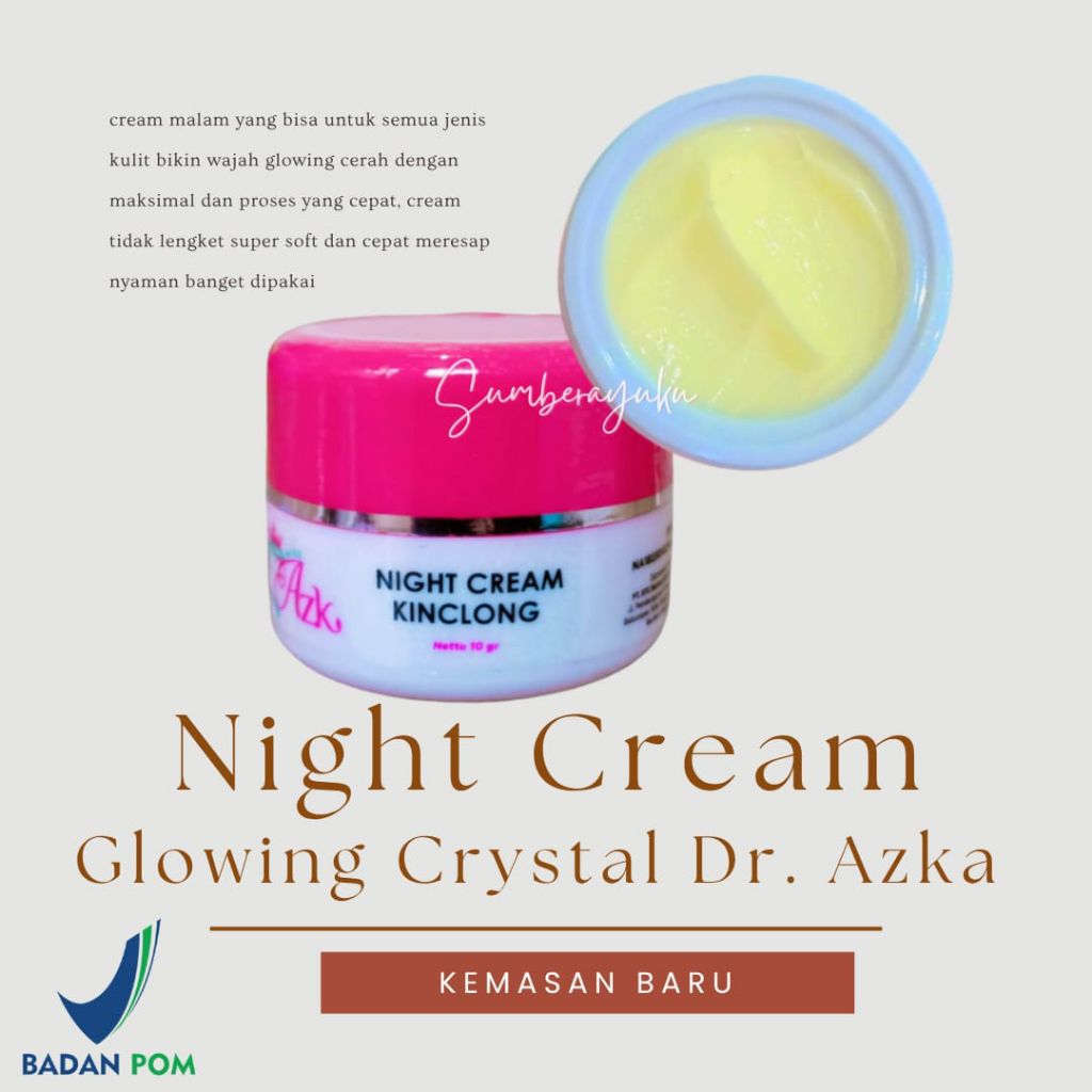 CREAM MALAM GLOWING CRYSTAL DR. AZKA SKINCARE