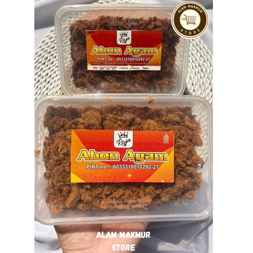 

[PROMO] TERMURAH Abon Ayam SUPER ASLI Rasa Manis Gurih Cap Raja 250gram Grade A