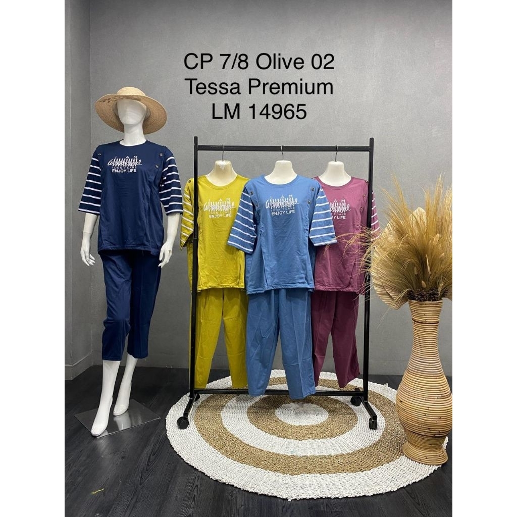 TOKO AFIQAH BUKITTINGGI - BAJU TIDUR TESSA OLIVE