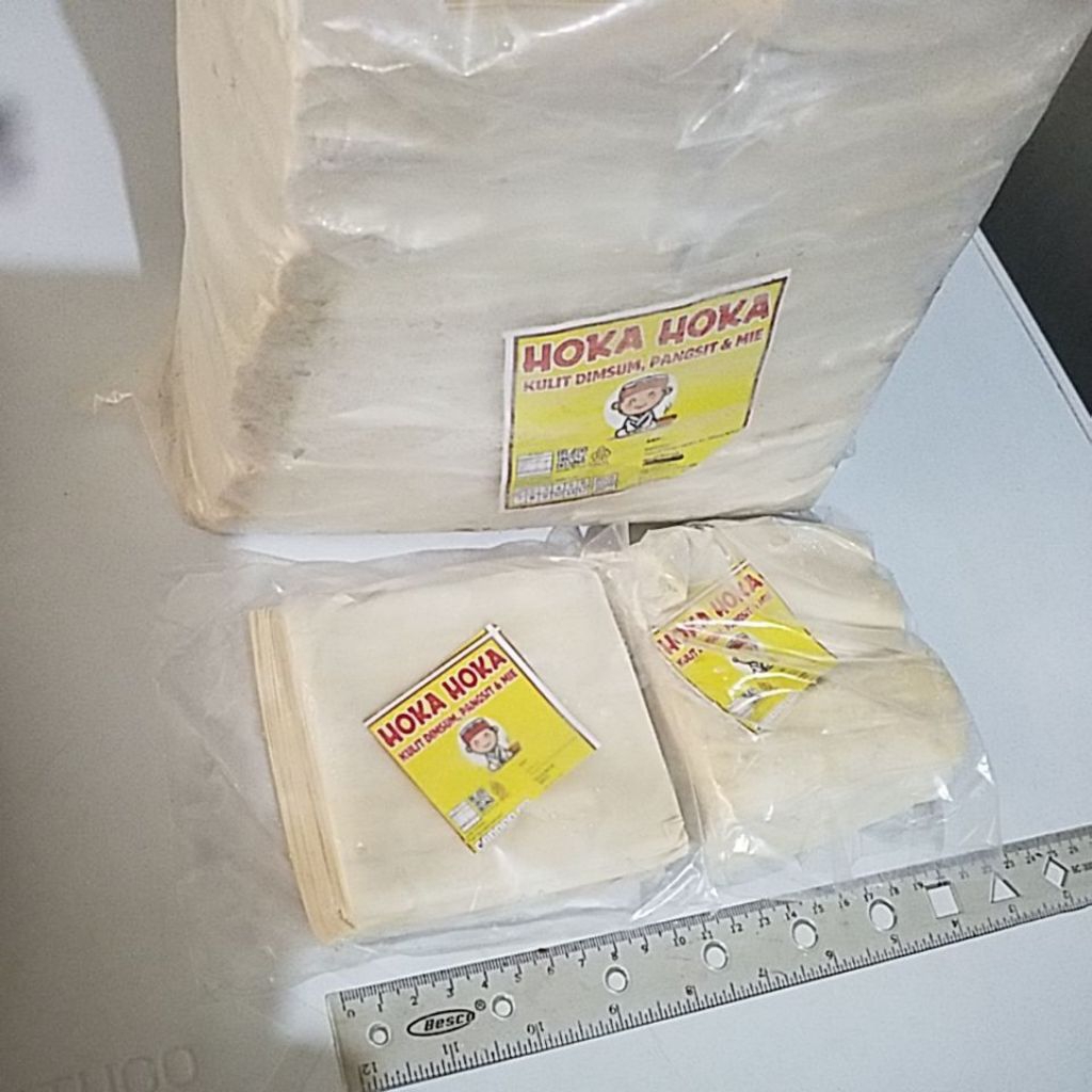 

Kulit pangsit/kulit dimsum&mie. Area Jatim. 1 bks, berat 250gr