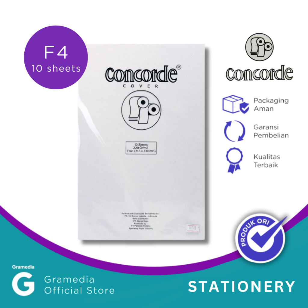 

Gramedia Pettarani - CONCORDE COVER F4 220GR 80530