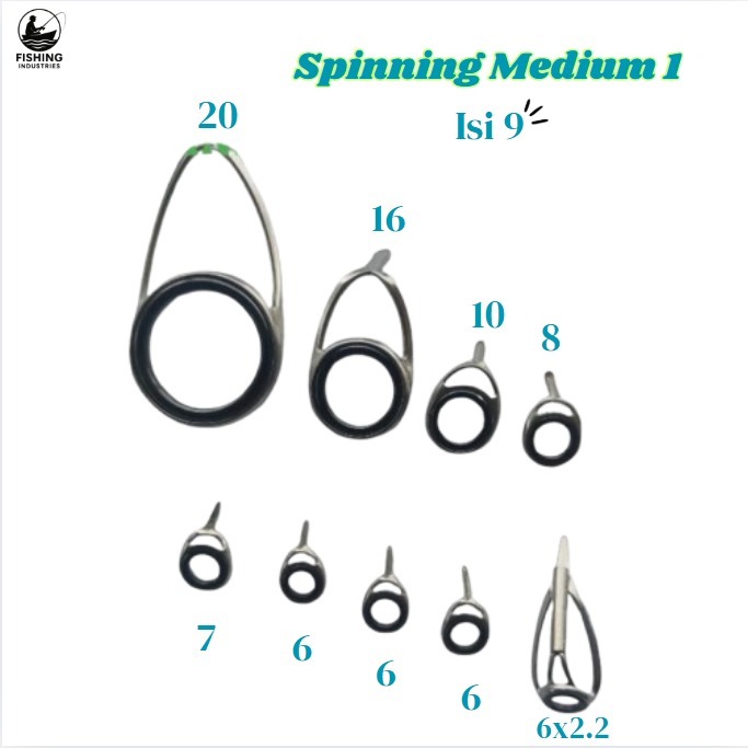 Ring Guide Joran Spinning Medium 1 Natural – Keramik Anti Karat