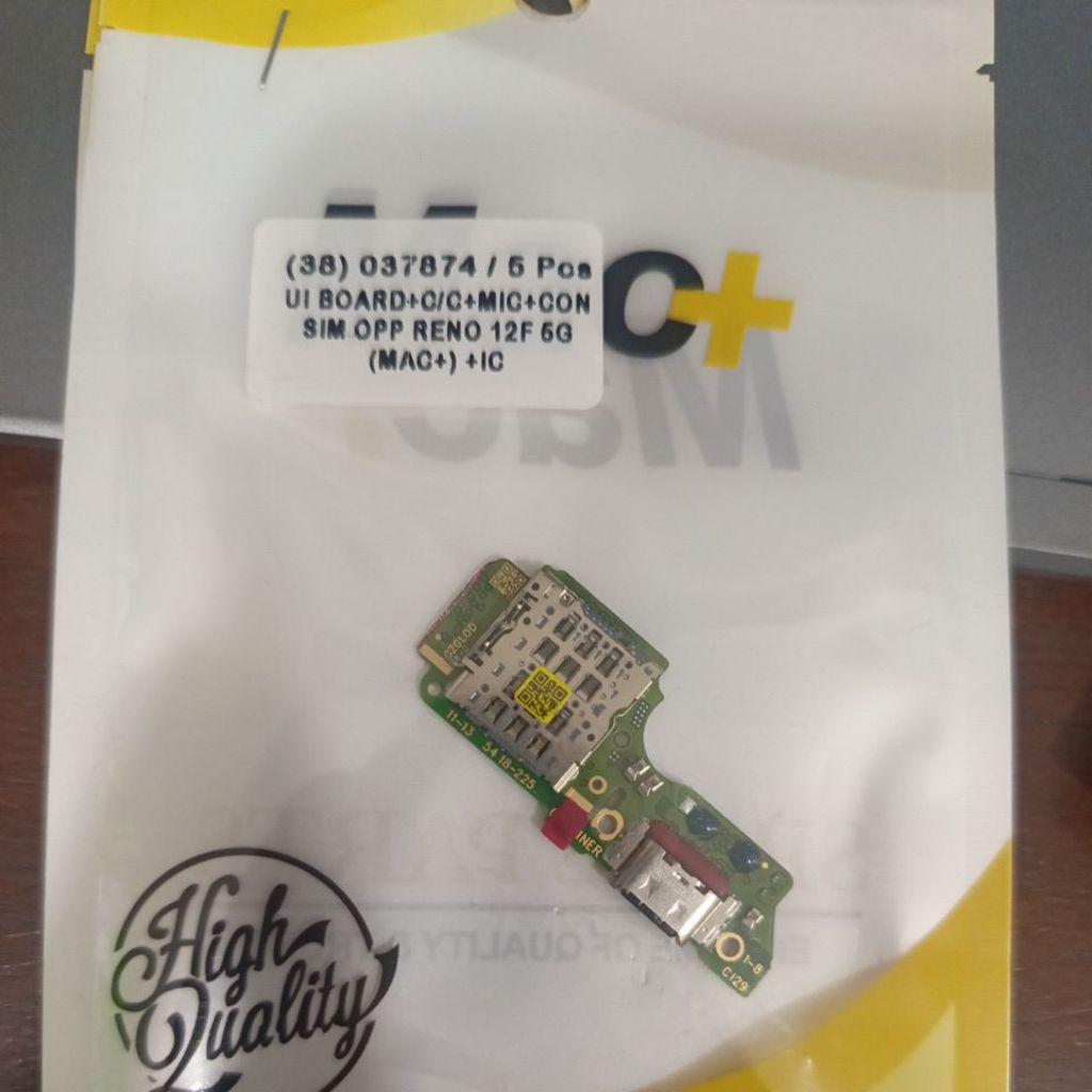 Papan Cas Oppo Reno 12F 5G Konektor Original Board Charger Fullset +IC